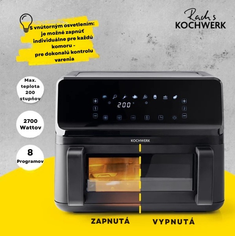 KochWerk Teplovzdušná fritéza s dvojitou komorou 14349 Dual Vario (3)